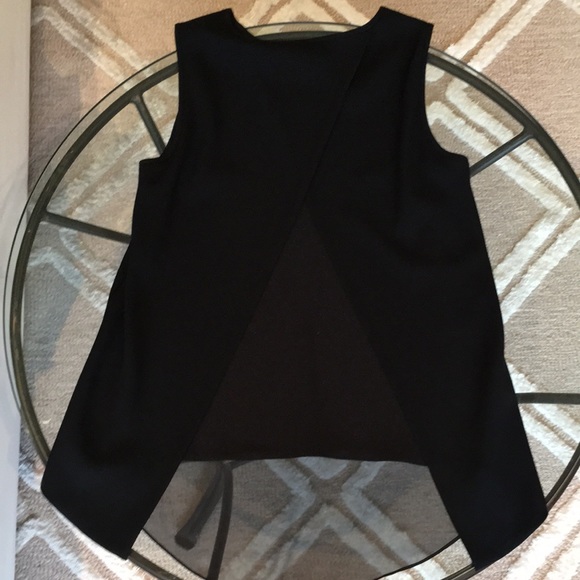 Rag & Bone Harper split back top black size M - Picture 3 of 15
